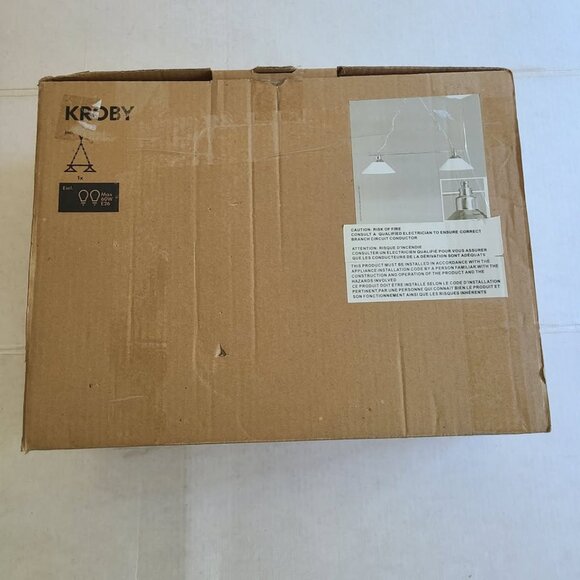 IKEA Kroby Light Fixture 300.894.11 Double Pendant Silver Nickel Plated - Picture 2 of 2